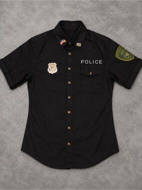 Leg Avenue Police Shirt Mens Halloween Costume Size M/L